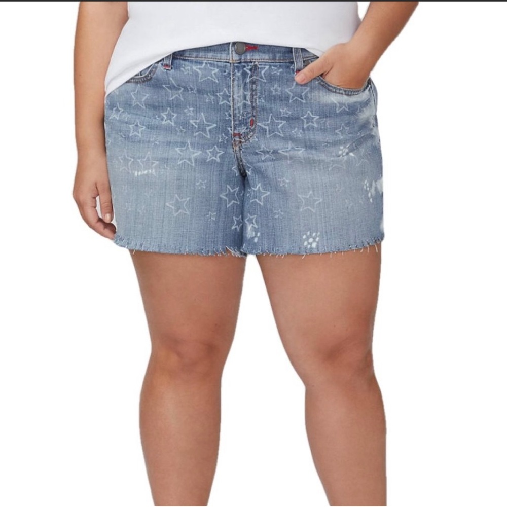 NWT Lane Bryant Girlfriend Star Denim Shorts Sz 20
